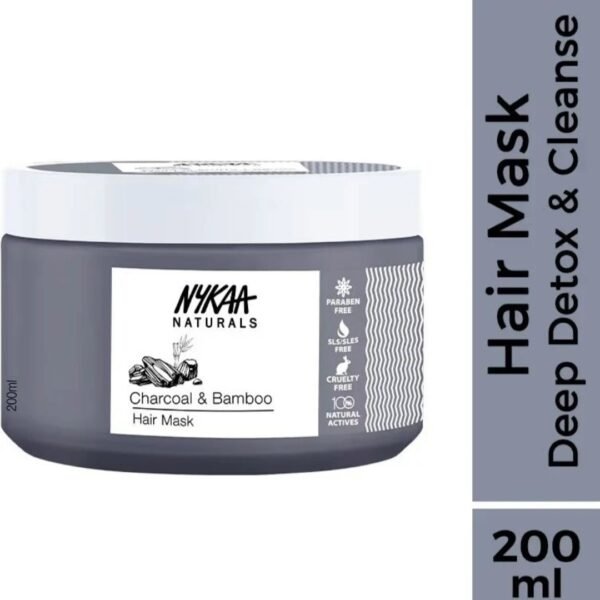 Nykaa Naturals Charcoal & Bamboo Hair Mask – 200 ml